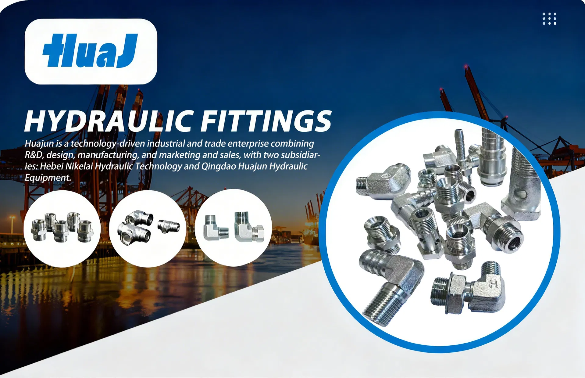 JIC Hydraulic Pipe Adapter Fitting