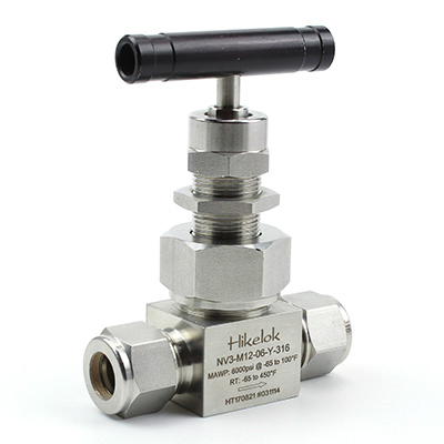 Hikelok Manufacturer PCTFE Stem High Pressure 316 Stainless Steel Needle Valve