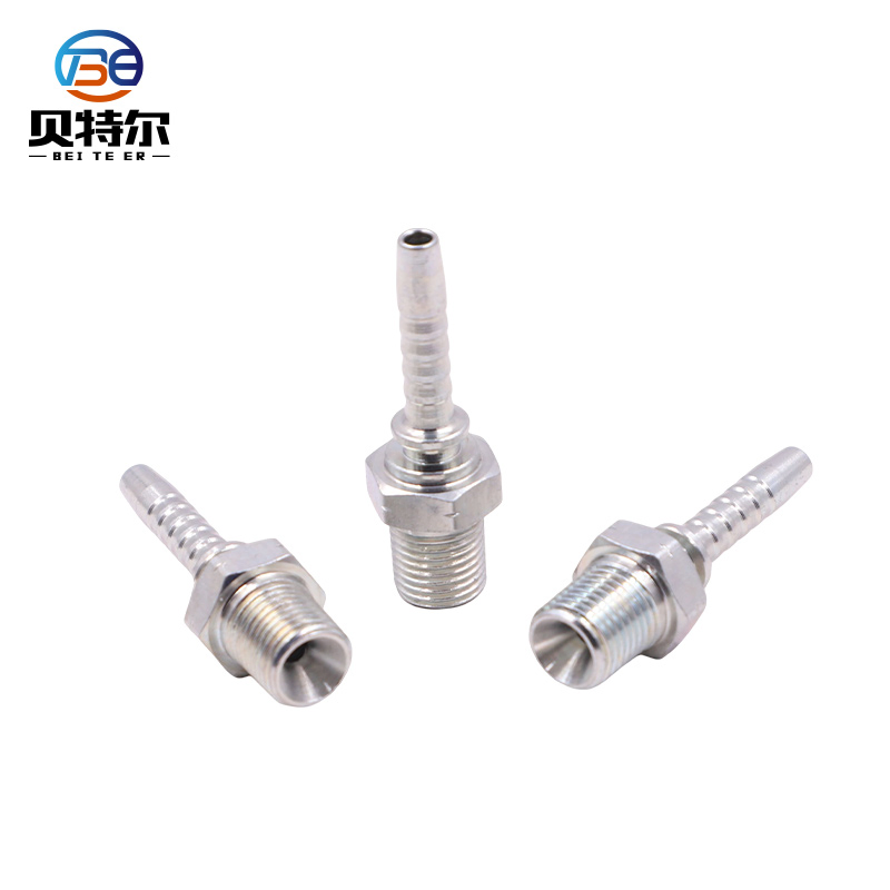 12611A Hot Forged High Quality Male Thread Parts Straight Fittings Carbon Steel Bsp Male Hydraulic Fitting