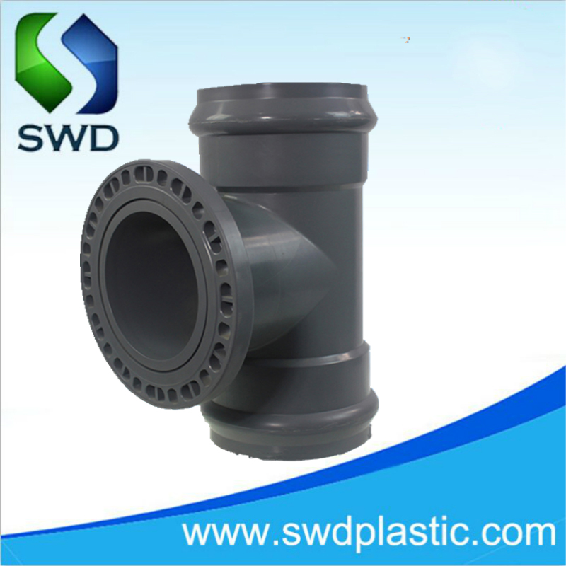 Equal Tee with Flanged Brance (F/S) Plastic PVC Pressure Pipe Fittings