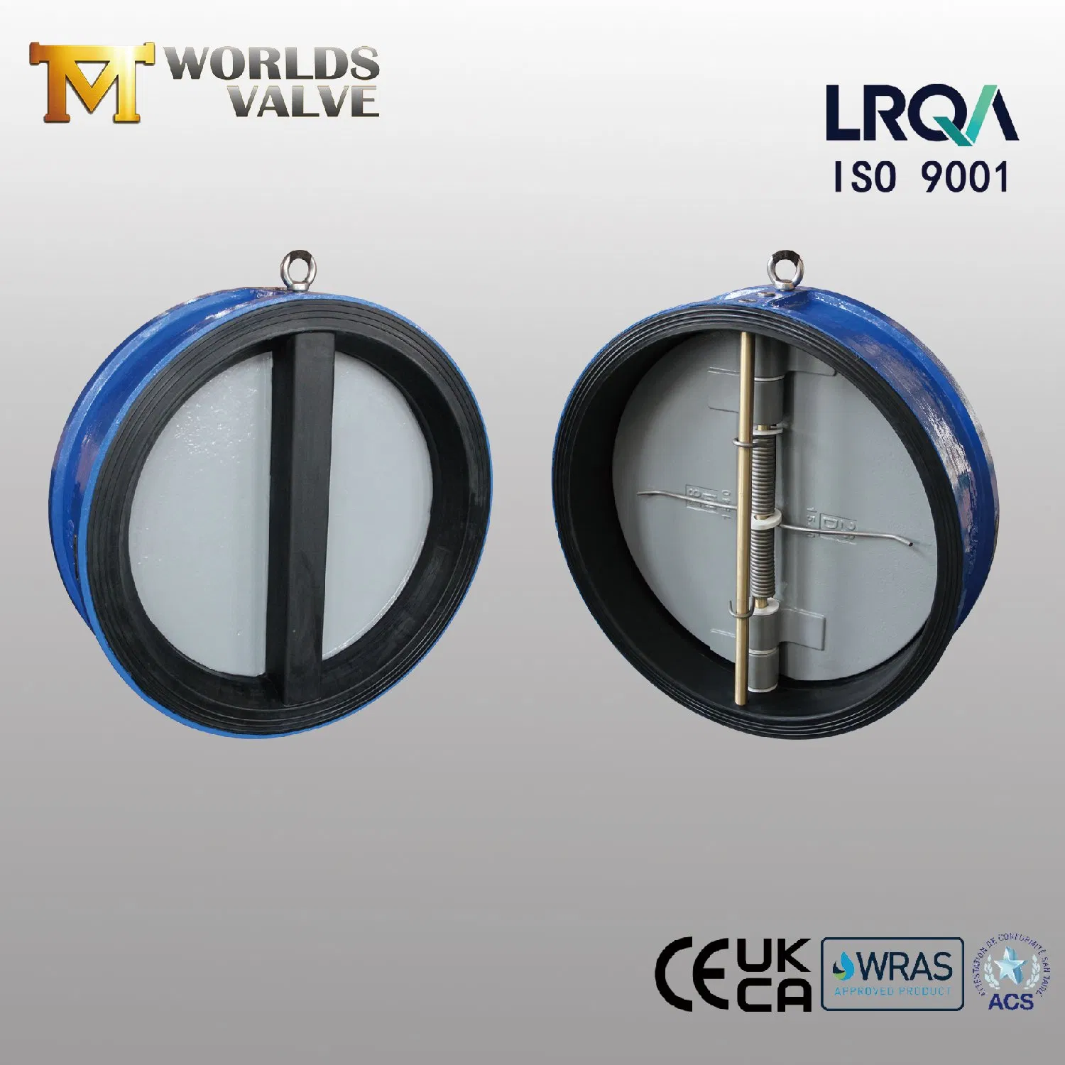 API594/ISO5752 Ductile Cast Iron Wafer Type Dual Plate Double Door Check Valves Non Reture Valve