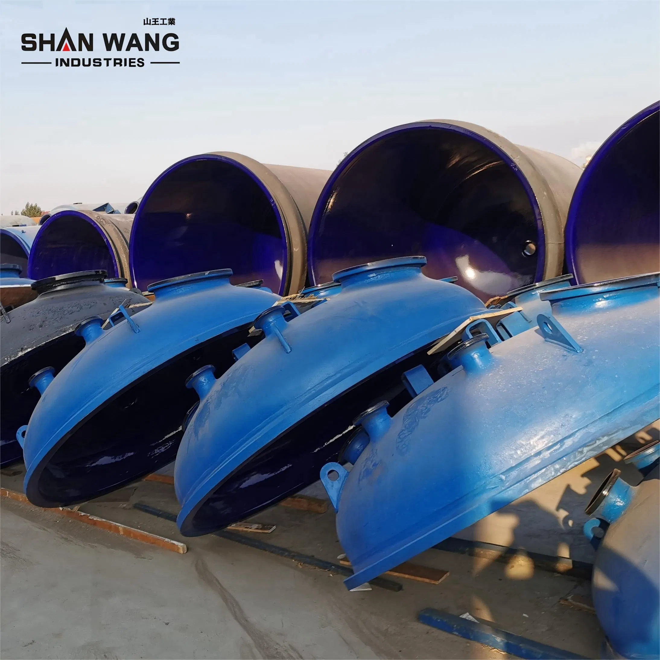 Shanwang Group/PTFE Lined Ss CS DN 400 500 600 Flanged Tee Spools Customed Pipe Fittings