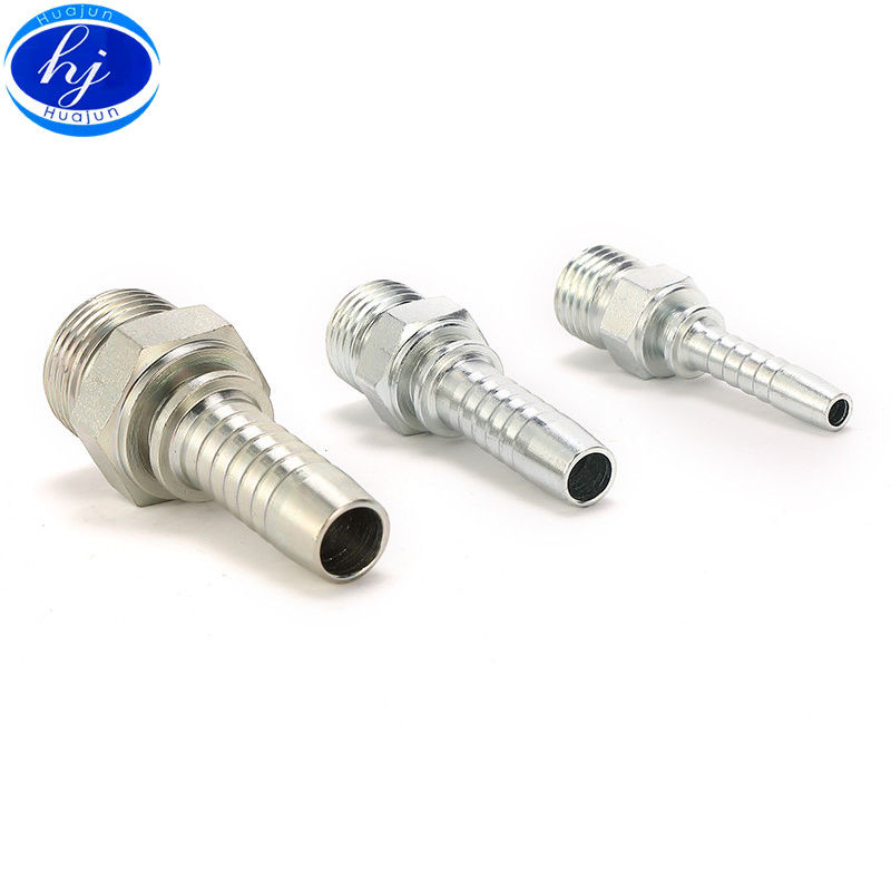 Forged Metric 3/4" Male Thread 24 Cone Seat Stainless Steel Hydraulic Hose Nipple Fittings 10411 10511, Huaj Factory OEM