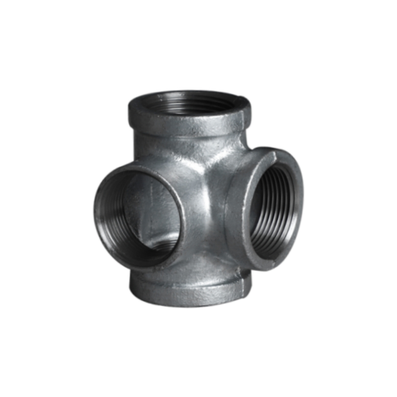 High Pressure Hot DIP Galvanized Malleable Iron 4 Way Pipe Fitting Equal Cross Malleable Iron Cross Fitting