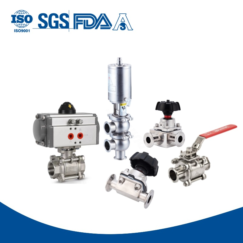 Pneumatic Manual Electric Stainless Steel Manifold Brass Sanitary Pressure Wafer Flange 3 Way Butterfly/Diaphragm/Ball/Safety Relief/Reducing Regulating Valve