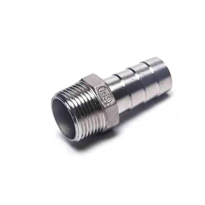 Heavy-Duty Stainless Steel Male Pipe Connector for Industrial Use