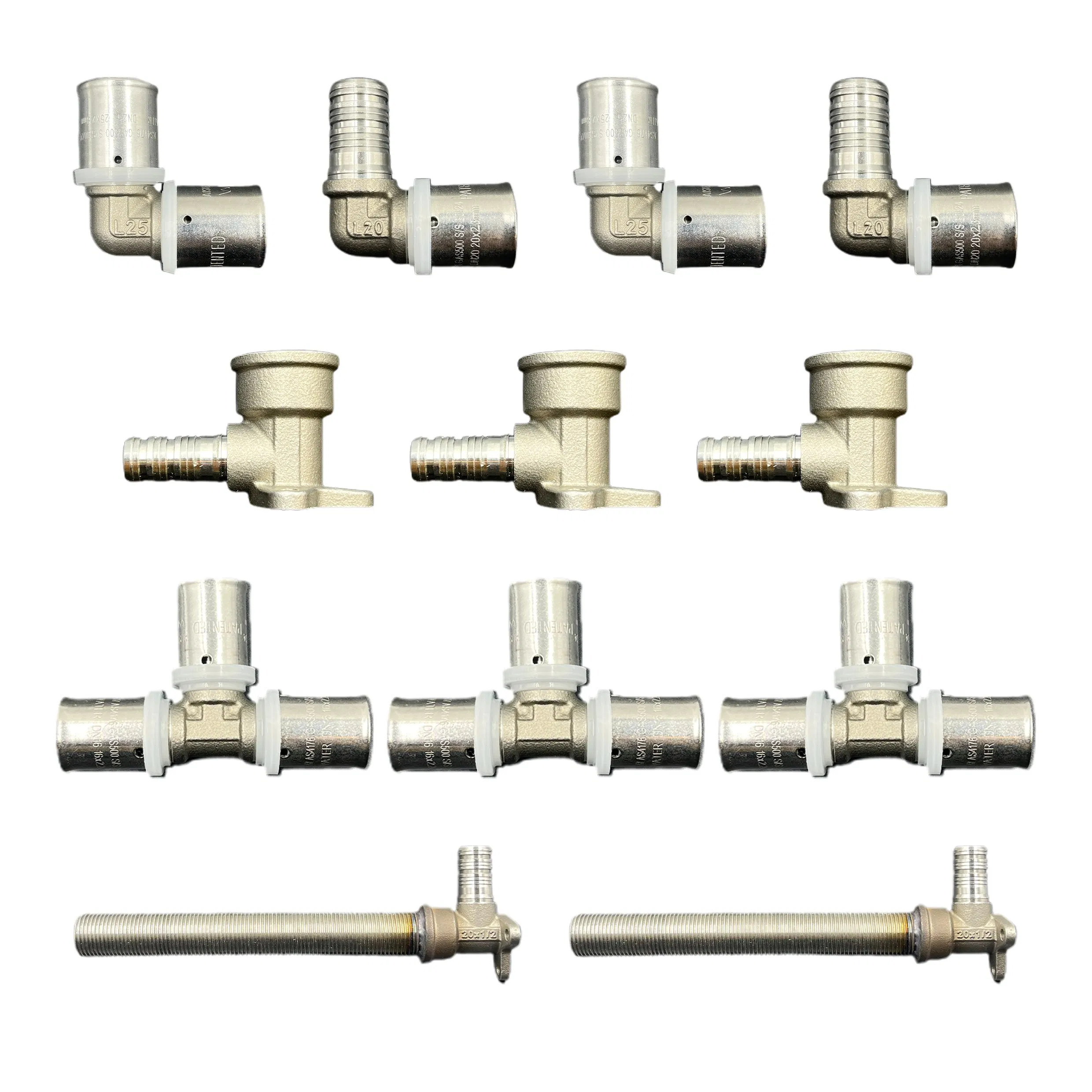 Stainless Steel SS316 SS304/ Brass Pex Pipe Fittings Tee Elbow Coupling Adapter for Plumbing System