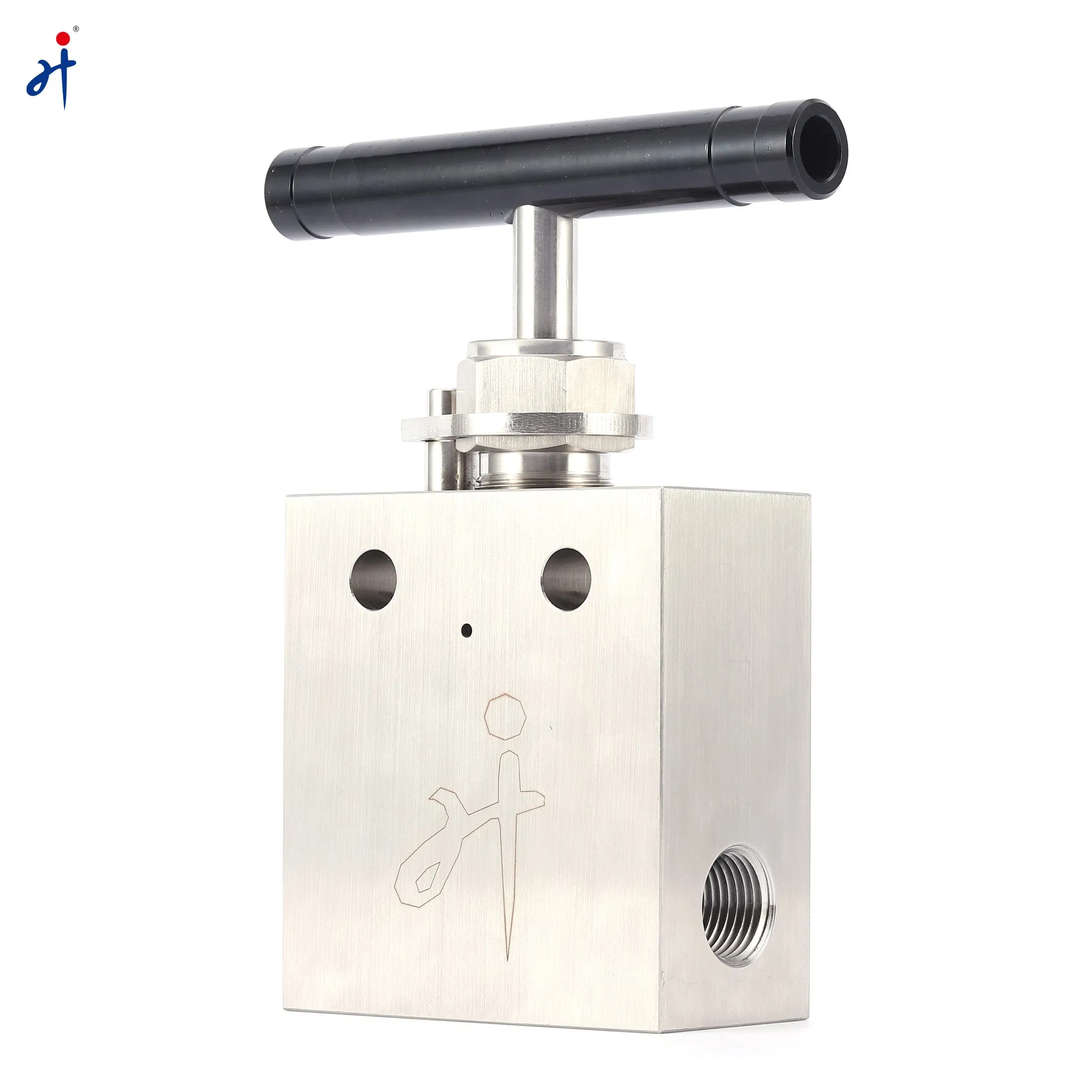20000psi High Pressures Manual Control Needle Valve Stainless Steel Instrument Valve Female Thread