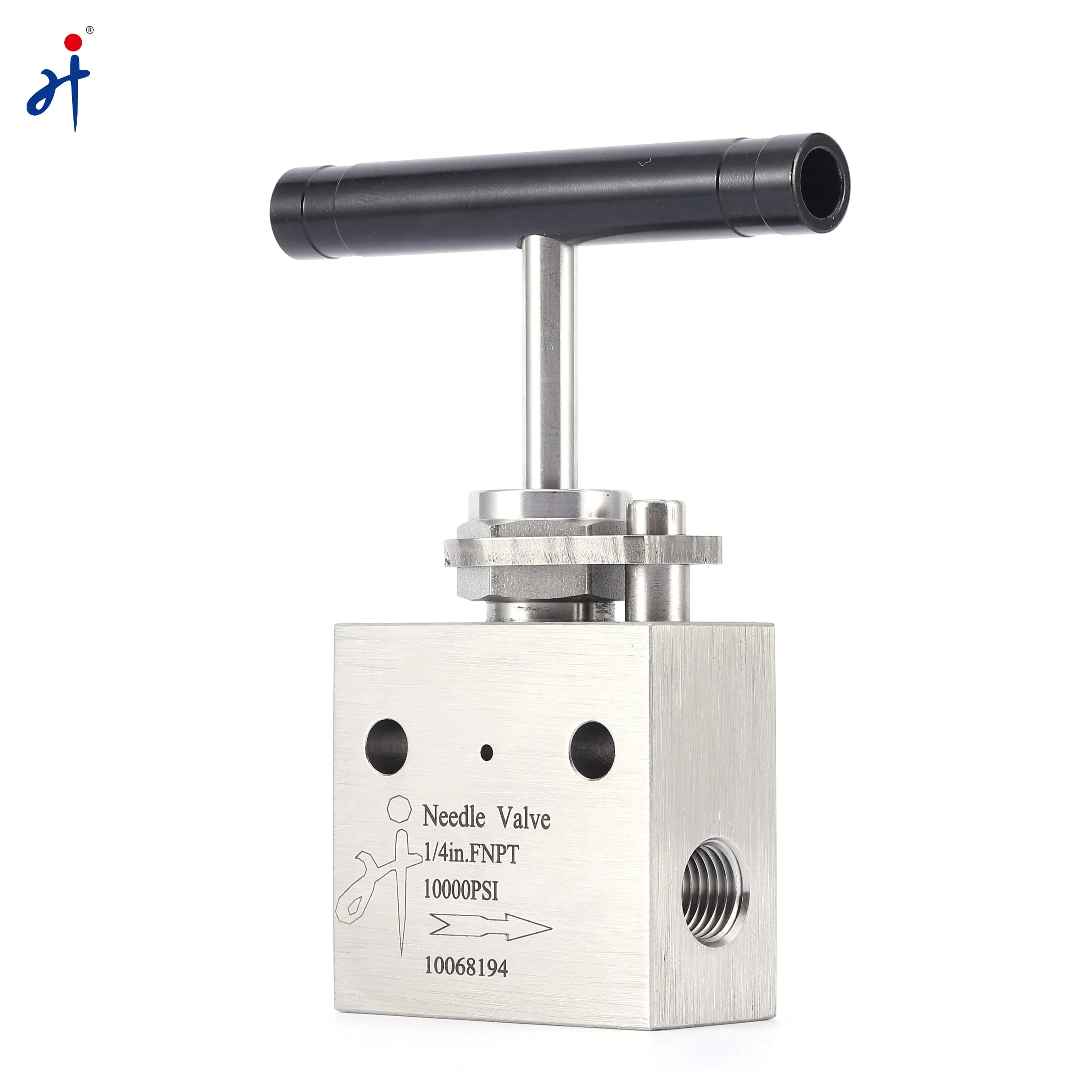 Hongji 10K Psi Manual Control Stainless Steel High Pressure Needle Valve for Hydro Testing Machine