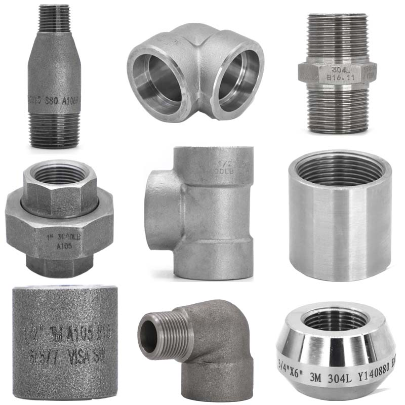 Forged Steel Pipe Socket Welding Fittings Sw NPT Threaded Flange End Fitting