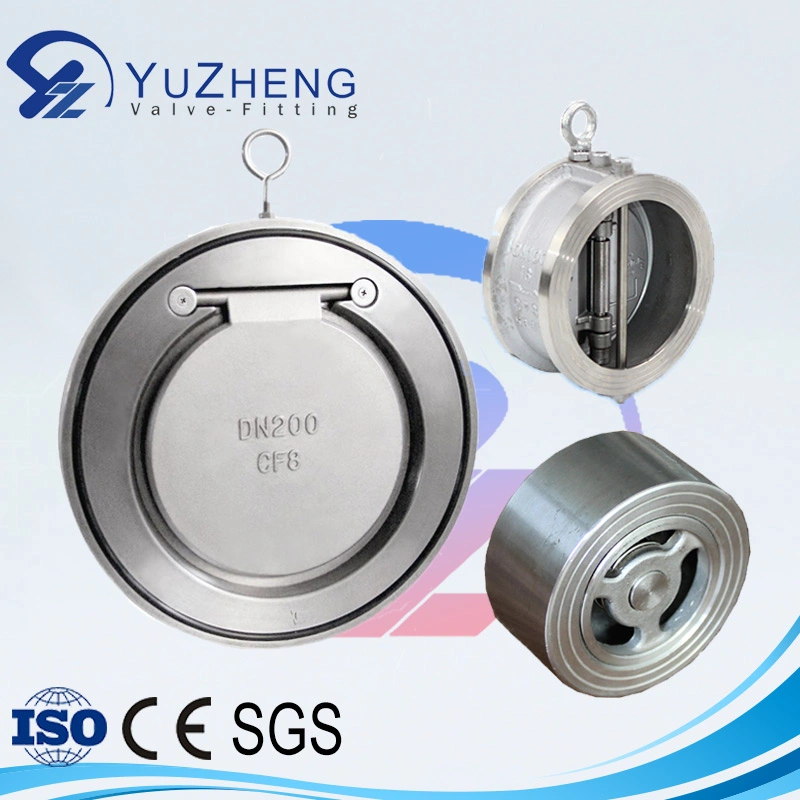 Stainless Steel 304/316/CF8/CF8m/Wcb/Ci Double Disc/Single Disc Pressure Relief/Non Return Wafer Check Valve