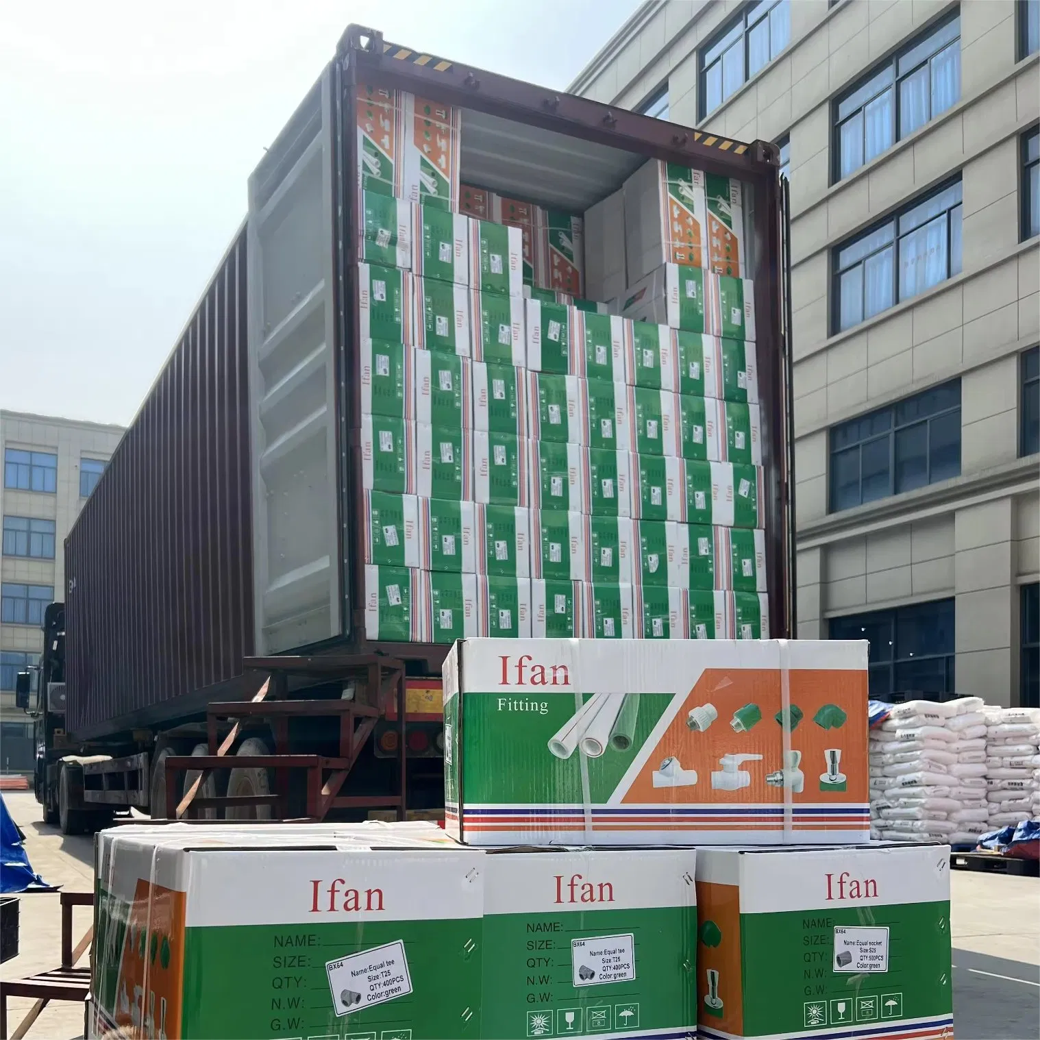 Ifan ASTM F2389 Full Variety Fitting PPR High Pressure 20-110mm PPR Water Pipe Fittings Dark Green Hot Selling PPR Fittings