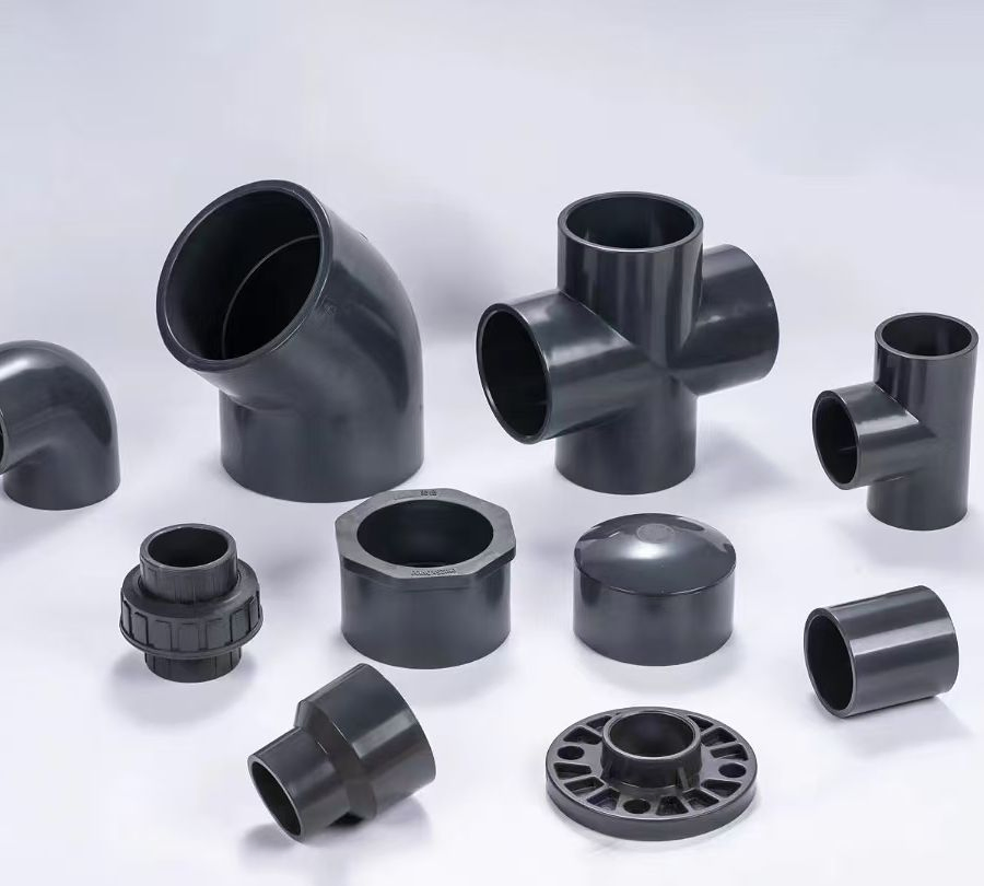 20mm-400mm/1/2"-16" High Pressure DIN Standard Pn16/ASTM Standard Sch80 PVC Pipe Fittings