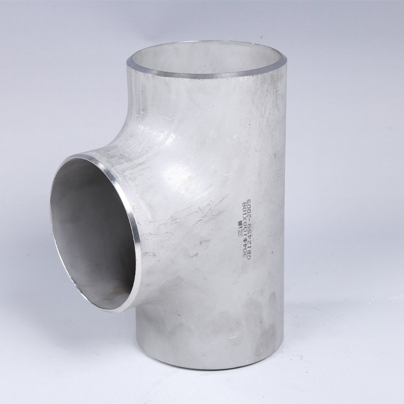 SS304/SS316L Industrial Customized Wear-Resistant Straight Equal Butt-Weld Pipe Fitting Tee for Petroluem