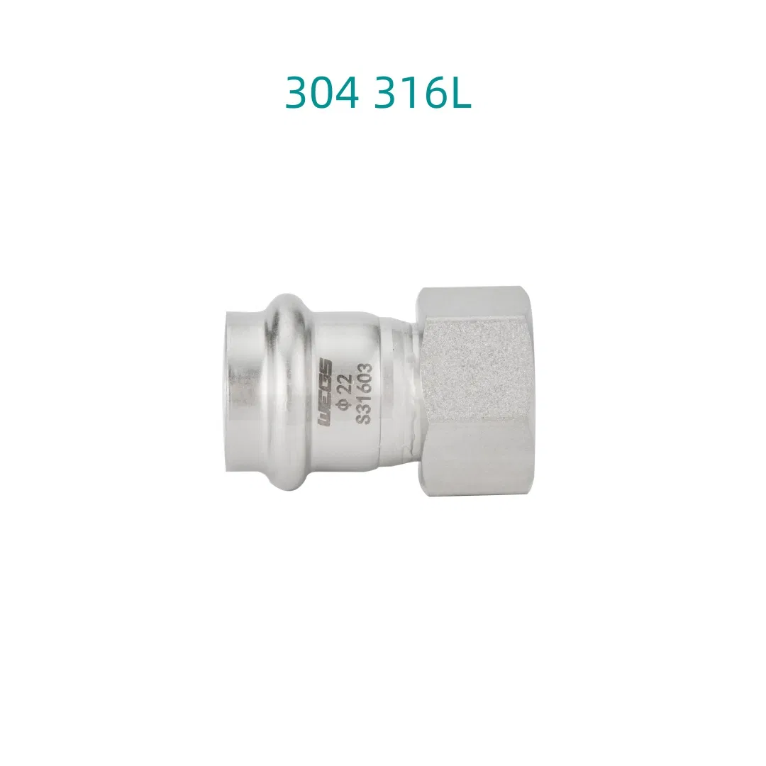 Plumbing Material Adaptor with Union Nut Press Fitting Brass Fitting Pipe Fitting