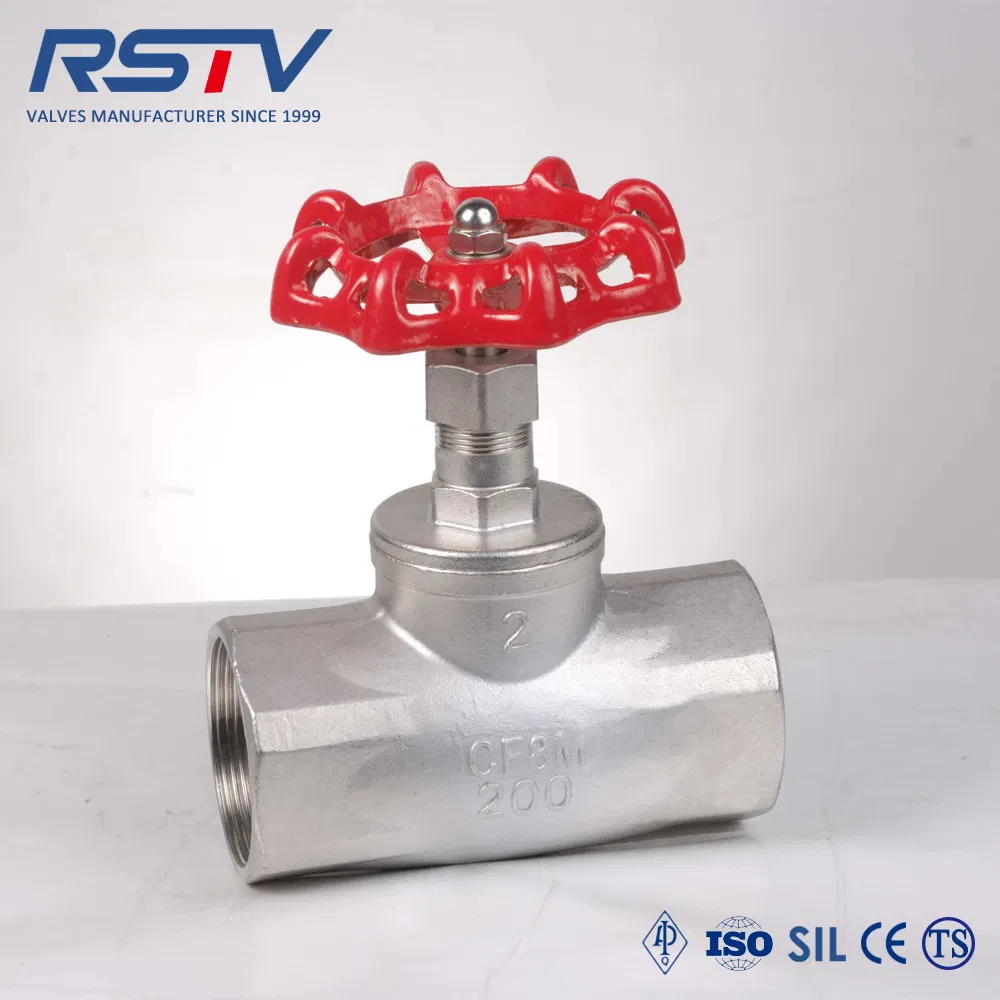 SS304 SS316 Thread Stainless Steel Globe Valve BSPT NPT Bsp