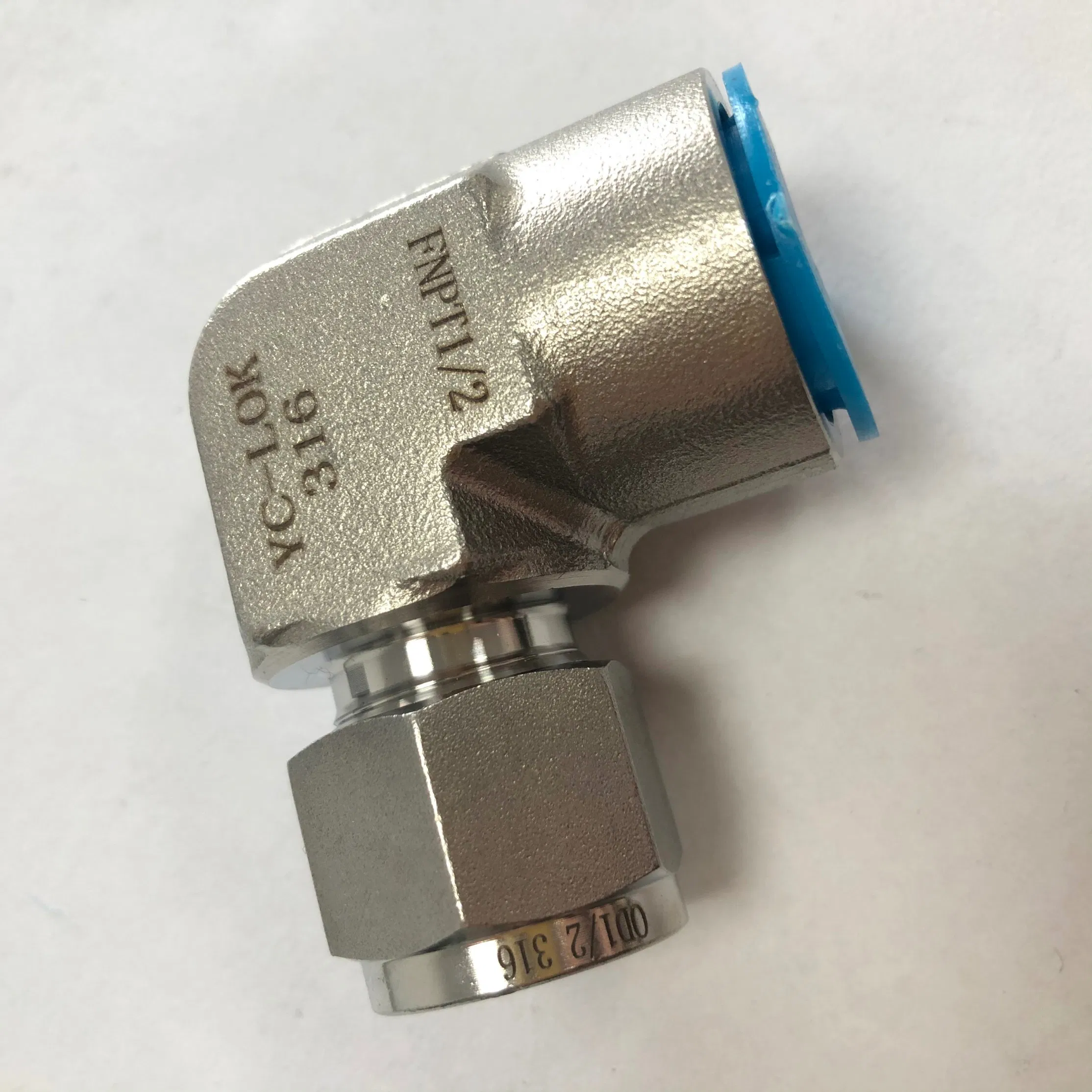 Stainless Steel Tube Fitting Compression 1/2′ ′ NPT Female X 1/2′ ′ Tube Od Forged Type Elbow Hydraulic Tube Joints for Machinery