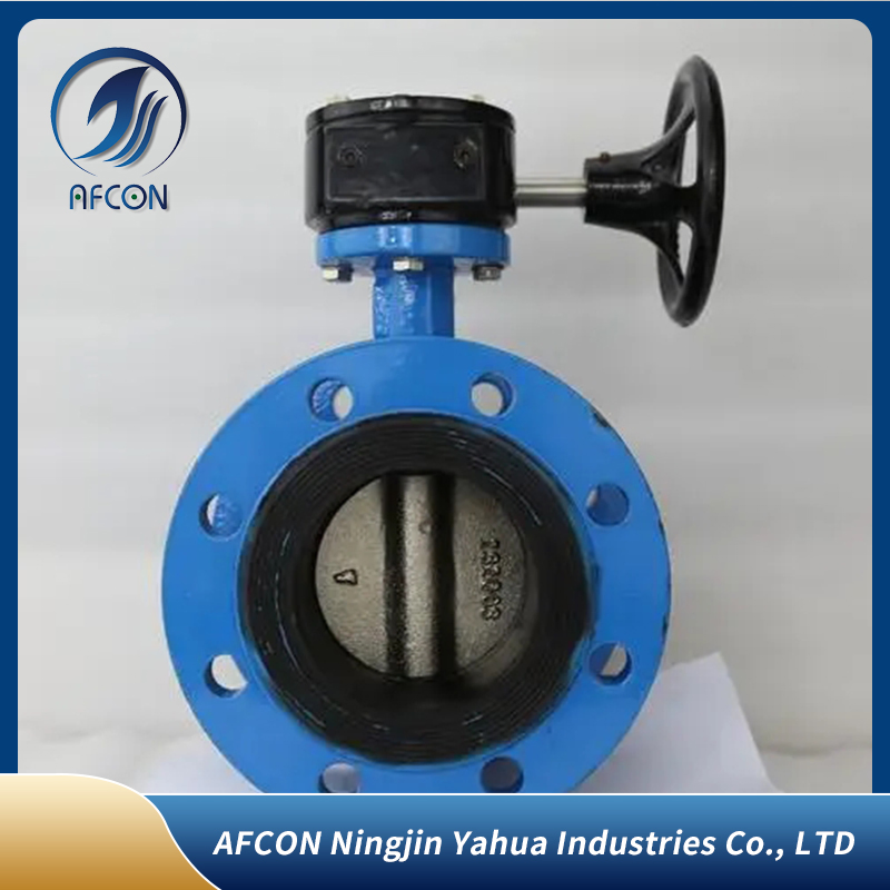 Gearbox Switch Box Double Acting Actuator Soft Seat Wafer or Flanged Butterfly Valve with Pneumatic Actuator