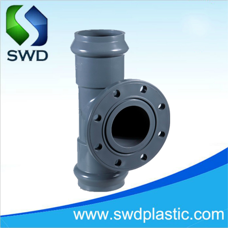 Equal Tee with Flanged Brance (F/S) Plastic PVC Pressure Pipe Fittings