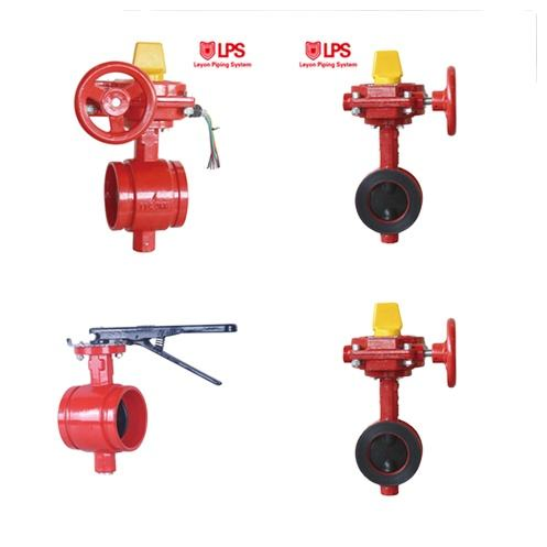 Leyon FM UL Fire Protection System Pn10 Pn16 Di Grooved Flanged Butterfly Valves Swing Check Valve Fire Fighting Gate Valves