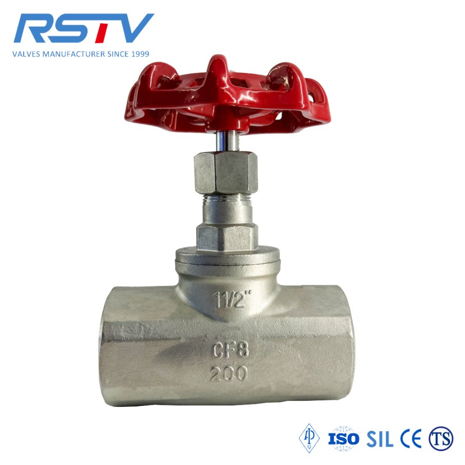 SS304 SS316 Thread Stainless Steel Globe Valve BSPT NPT Bsp