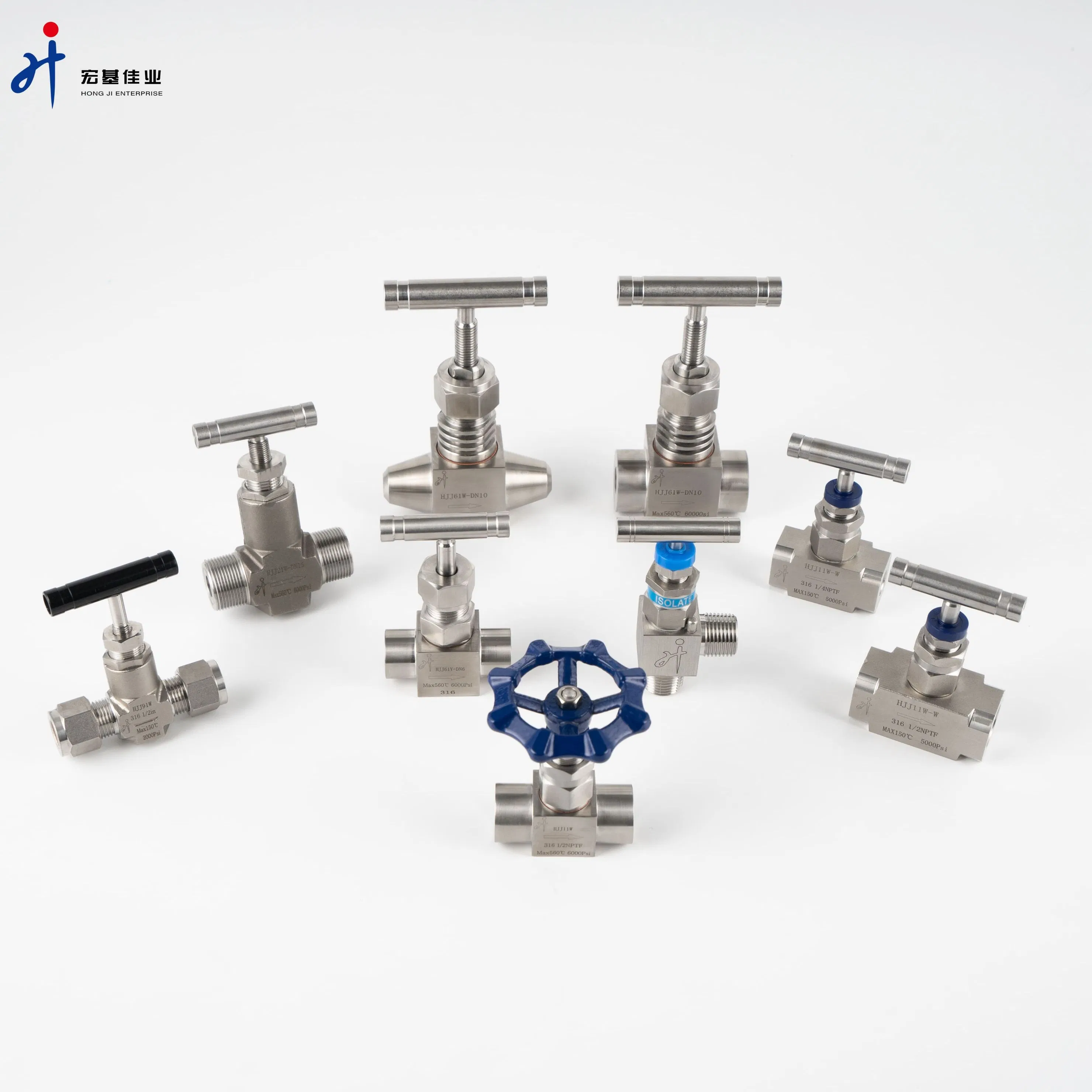SS316 Panel Mounted Instrument Needle Valve Catalogue 6000 Psi High Pressure Needle Valve