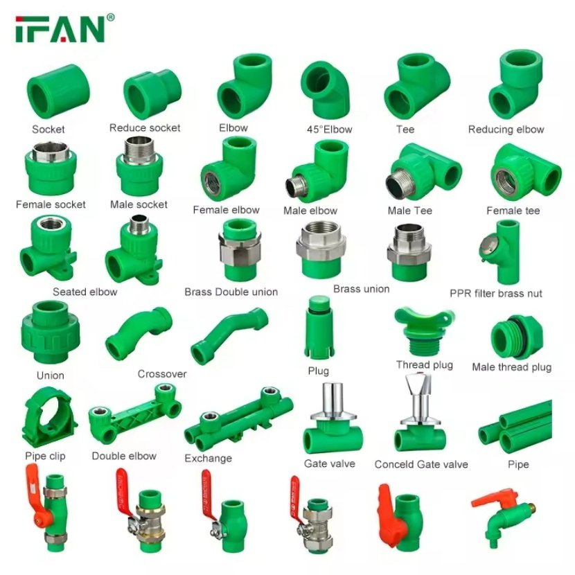 Ifan High Pressure PPR Pipe Fittings Plumbing Materials PPR Fittings PPR Water Pipe Fittings