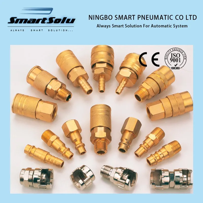 Plastic Brass Stainless Steel Material SAE Standard DOT Air Hose Push in One Touch Quick Connector Pipe Joint Pneumatic Fittings