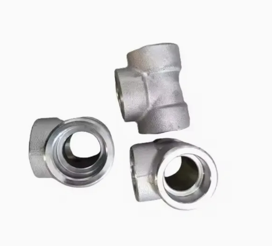 Tee for Medicine Industry Socket Weld Forged Stainless Steel Pipe Fittings