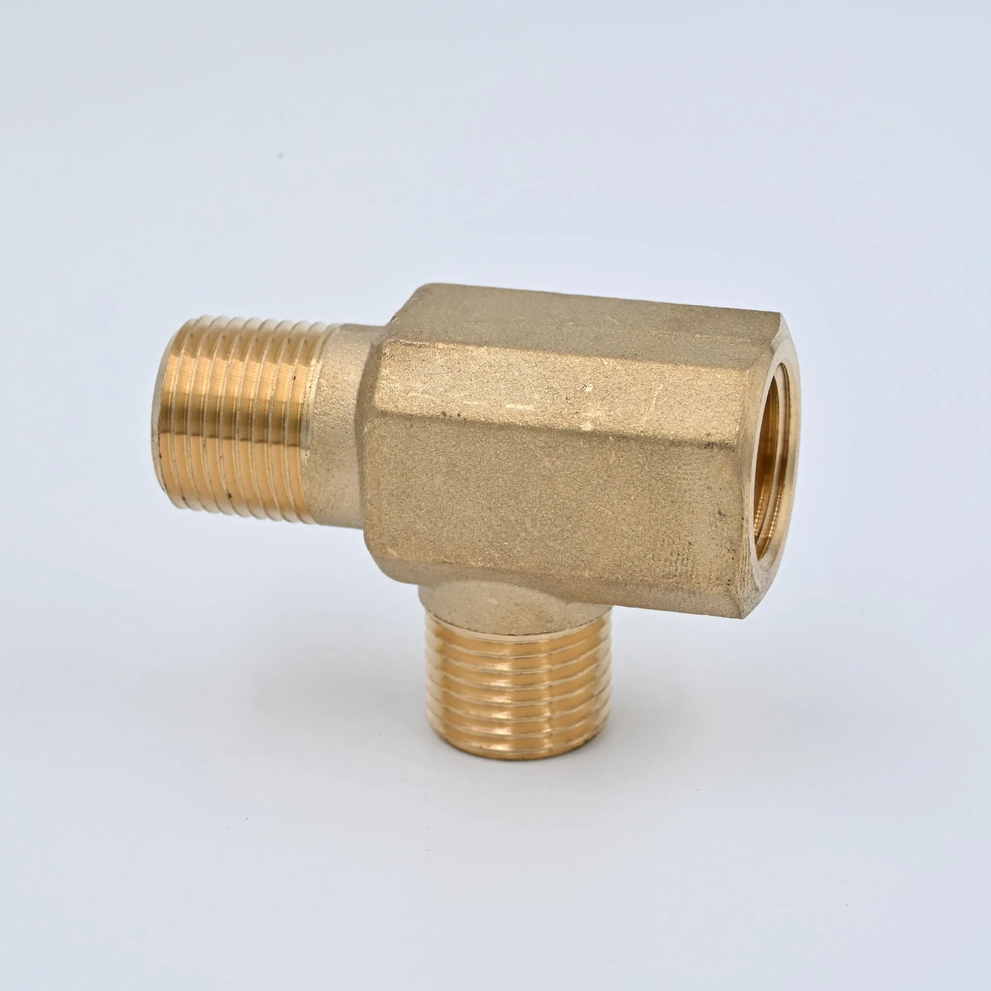 Metric NPT Thread Brass Fitting Female Tee Brass Pipe Fitting