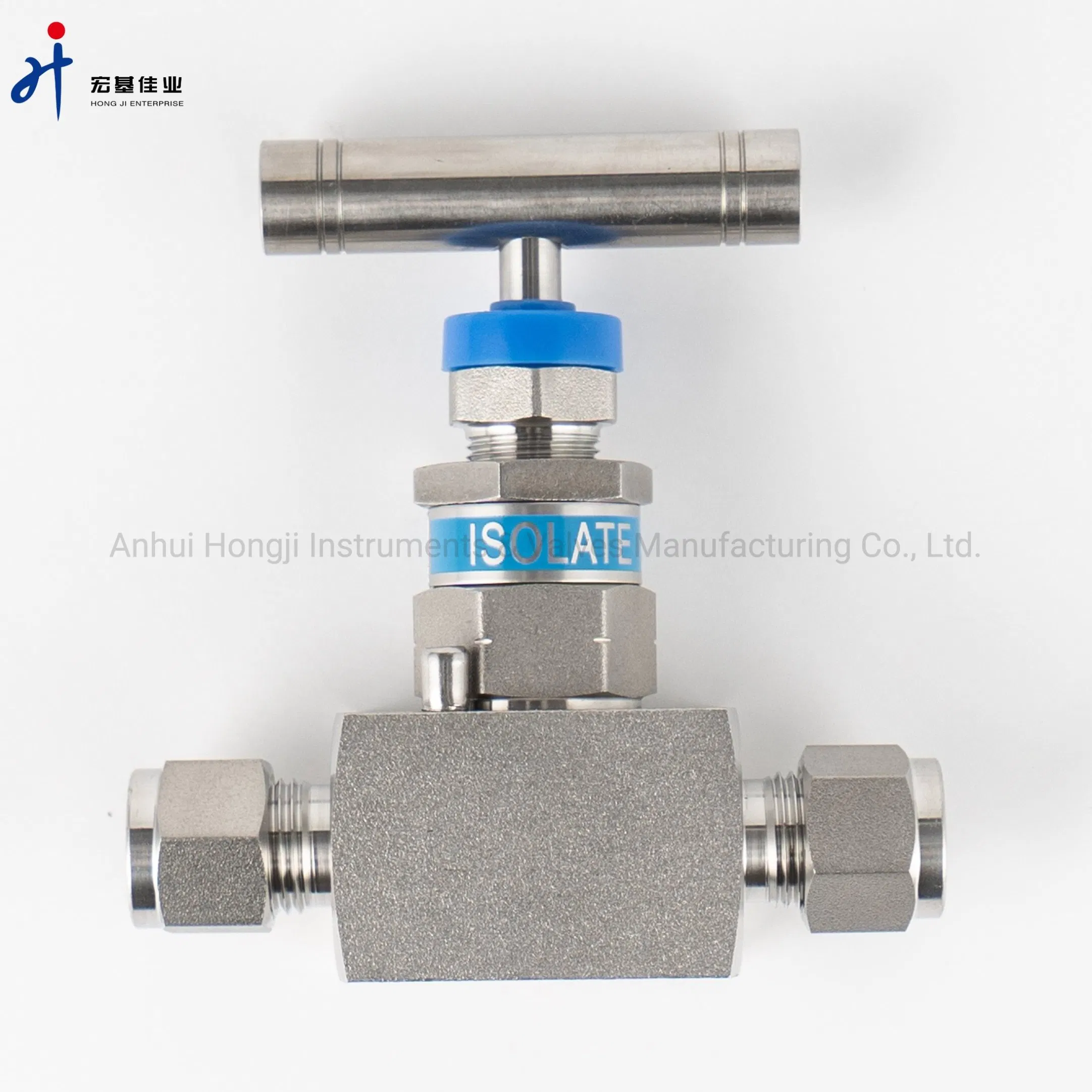 Stainless Steel Needle Valve with Silver Plated Dual Ferrules 1/4" Needle Valve for Oil