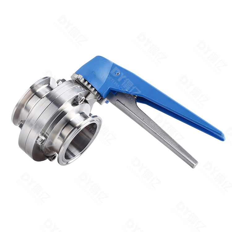Sanitary Pneumatic Butterfly Valve with Wafer Type Design for Food &amp; Beverage Processing