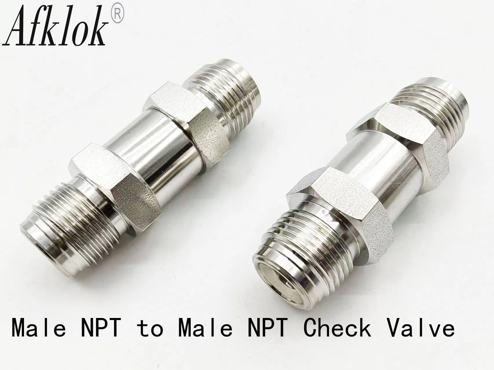 SS316L High Pressure Gas Media 3000/6000 Psi 1/8' to 1/2' &amp; 10-25mm NPT Ferrule VCR Check Valve for Lab/Instrumentation