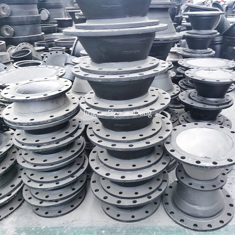 50mm 100mm Malleable Ductile Cast Iron Flanged Pipe Fittings