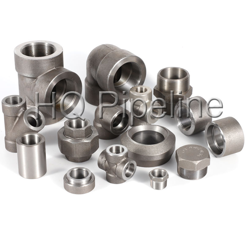 ANSI ASME B16.11 Carbon Steel SA/A105 Stainless Steel SS304 SS316 2000#/3000lbs/6000lbs NPT Threaded Thread/Socket Weld/Welding Forged Pipe Fittings