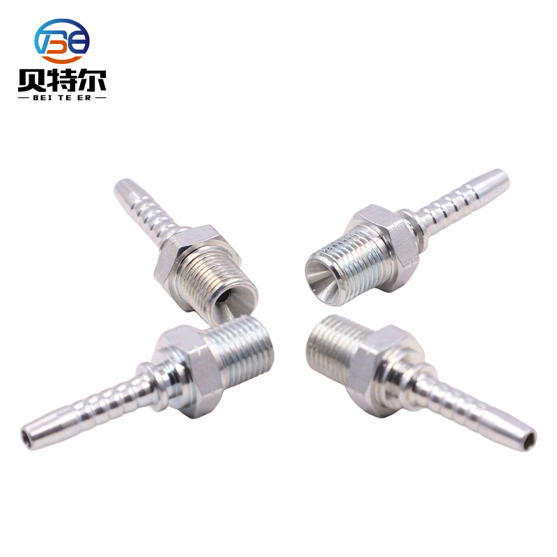 12611A Hot Forged High Quality Male Thread Parts Straight Fittings Carbon Steel Bsp Male Hydraulic Fitting