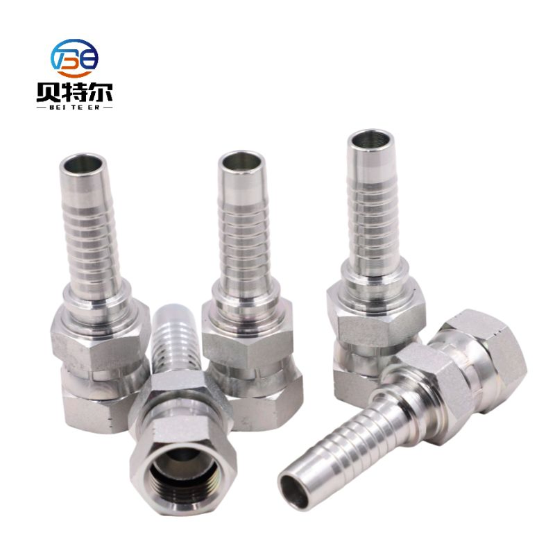 Jic Female 74deg Cone Seat Double Hex Carbon Steel Hydraulic Hose Fittings