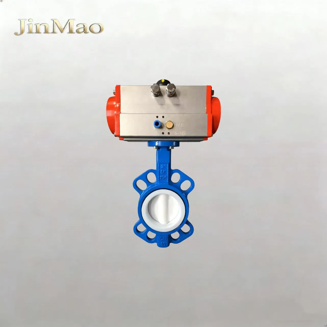 OEM/ODM Industrial High Quality Pneumatic Electric Actuator Wafer Butterfly Valve DN100 Pn16 with Stainless Steel Disc, PTFE Seat, Saf2205