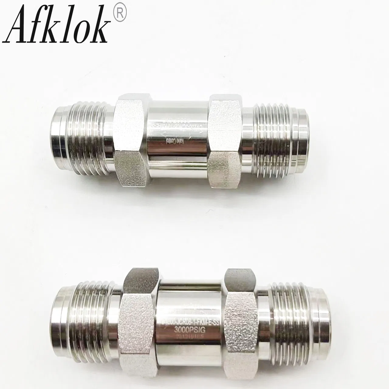 SS316L High Pressure Gas Media 3000/6000 Psi 1/8' to 1/2' &amp; 10-25mm NPT Ferrule VCR Check Valve for Lab/Instrumentation