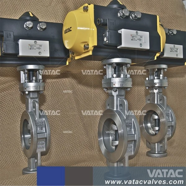 Bronze, Cast Stainless Steel or Iron Lug, Wafer &amp; Flange RF Industrial Butterfly Valve for Control with Pneumatic Actuator
