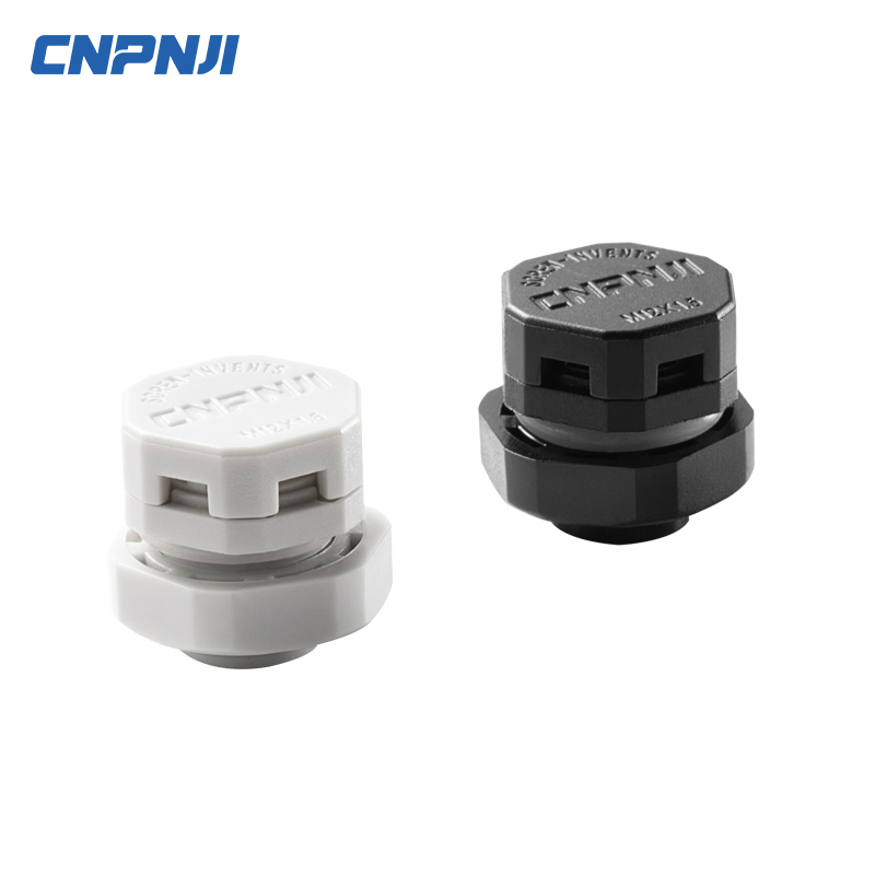 Cnpnji Plastic Pressure Relief Valve PTFE Membrane IP68 Screw Waterproof Breather Air Vent Plug Cable Gland