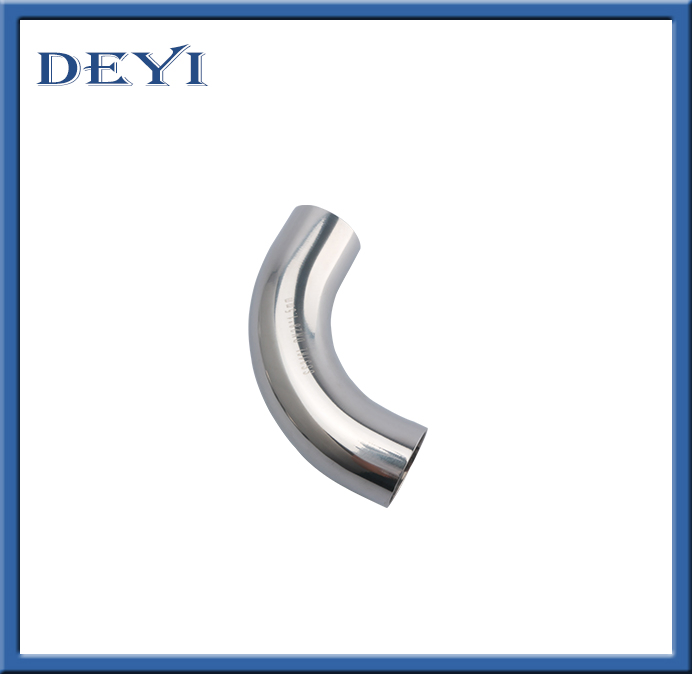 Deyi 90 Degree Polished Stainless Steel SS304/304L 316L Butt-Weld Sanitary Bend Pipe Fitting for Connecting Can Customized