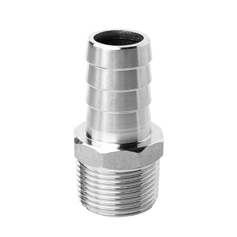 Heavy-Duty Stainless Steel Male Pipe Connector for Industrial Use