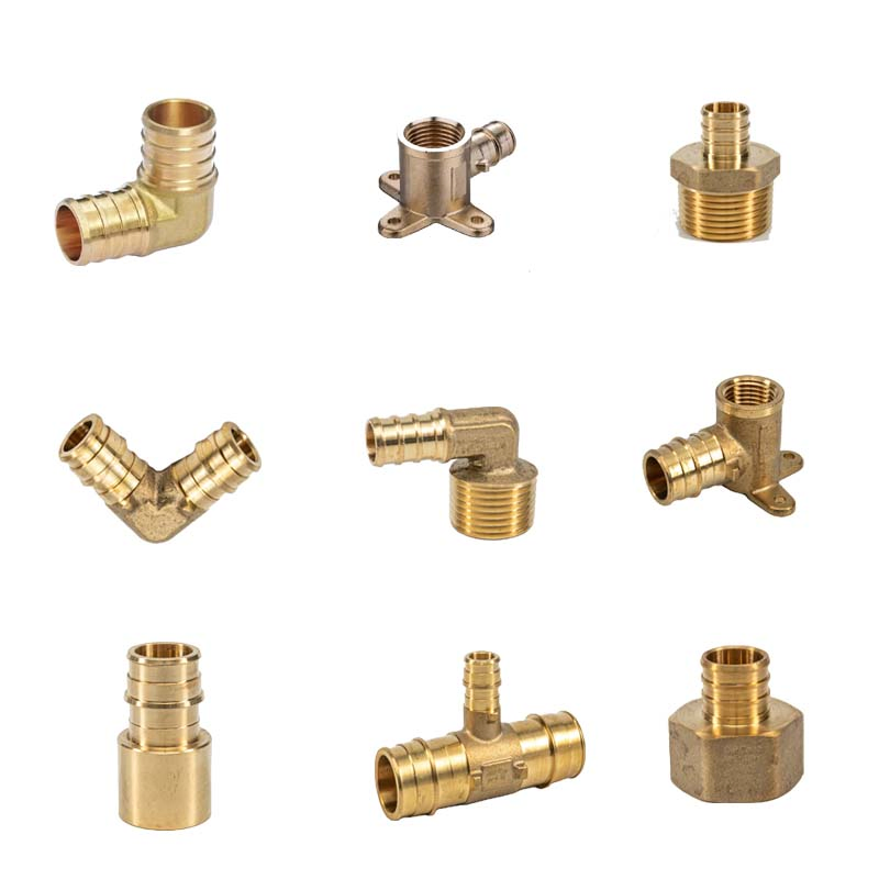 Lead-Free Brass Pex Fitting Tee Elobw Reducer Coupling Adapter Pipe Fitting Plastic Plumbing Material