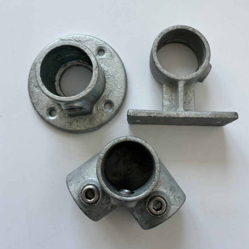 Galvanized Pipe Handrail Fitting Butt Weld Key Clamp Malleable Iron Elbow Fitting