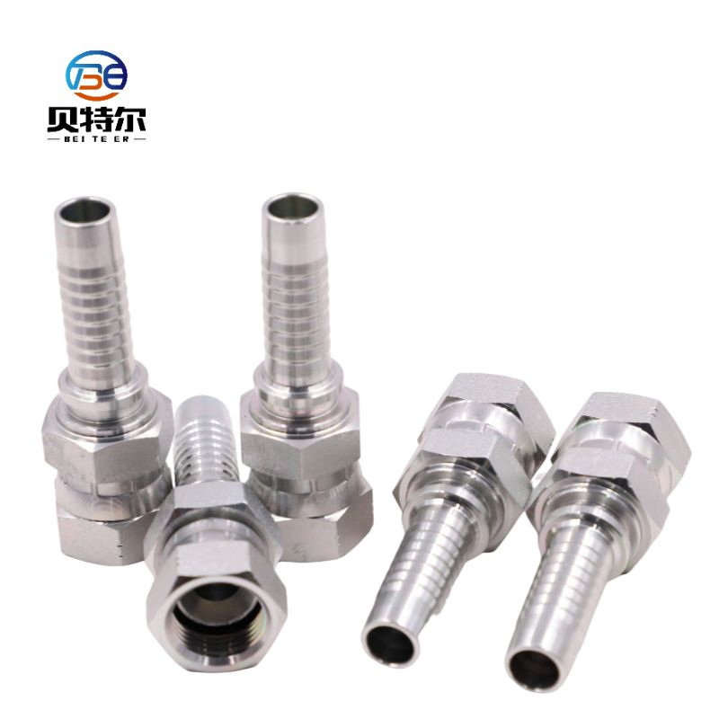 Jic Female 74deg Cone Seat Double Hex Carbon Steel Hydraulic Hose Fittings