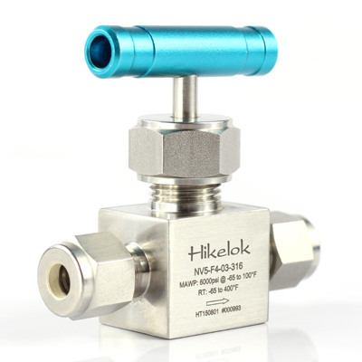 Hikelok Manufacturer PCTFE Stem High Pressure 316 Stainless Steel Needle Valve