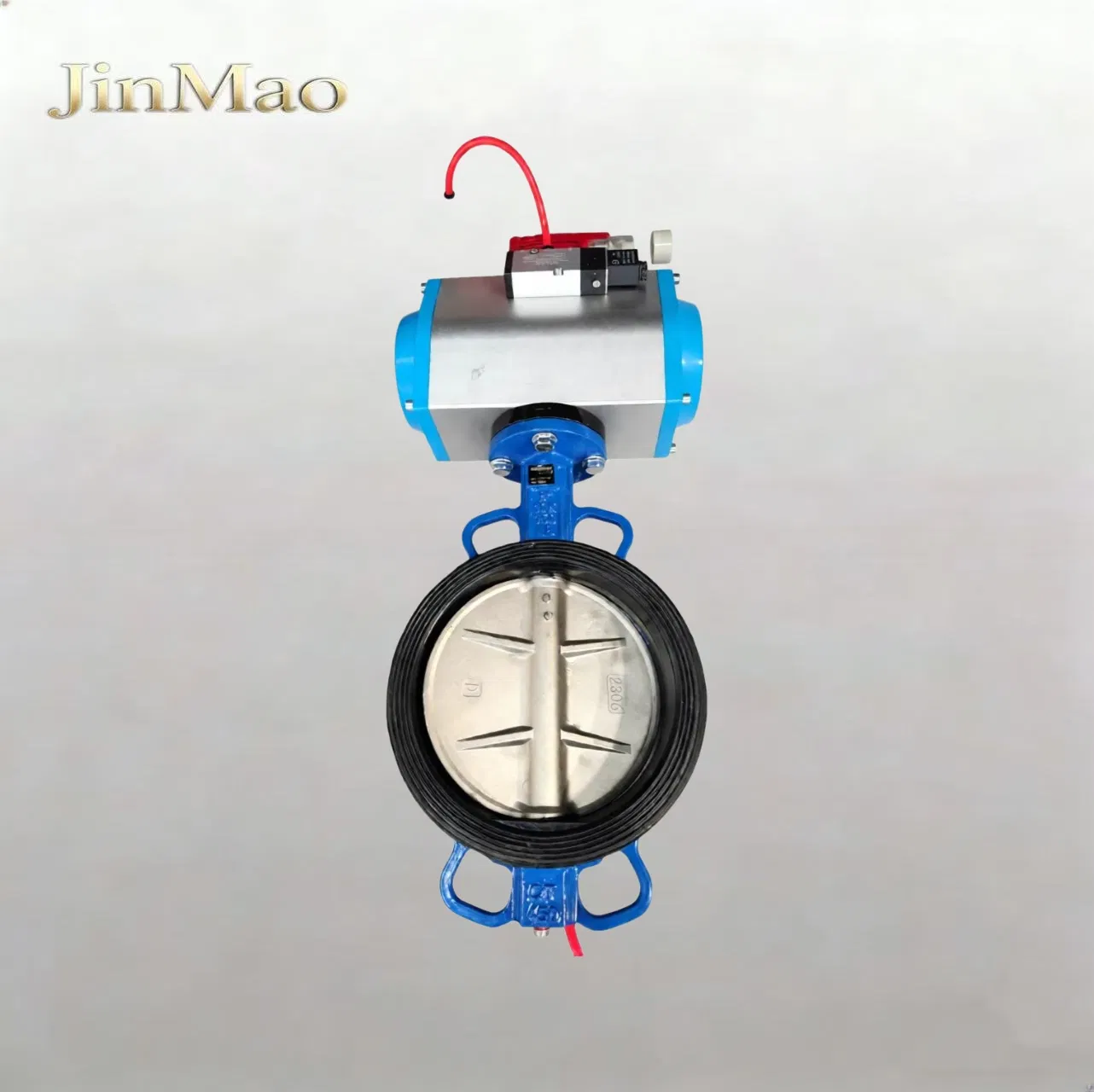 OEM/ODM Industrial High Quality Pneumatic Electric Actuator Wafer Butterfly Valve DN100 Pn16 with Stainless Steel Disc, PTFE Seat, Saf2205