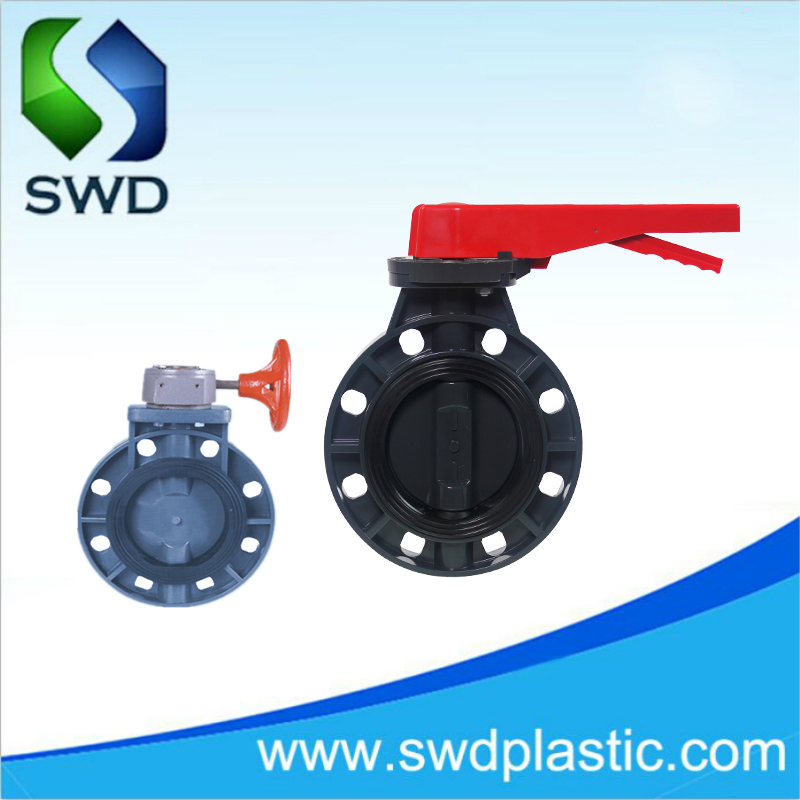 Plastic PVC CPVC Pph Butterfly Valve with Lever Handle Top Quality