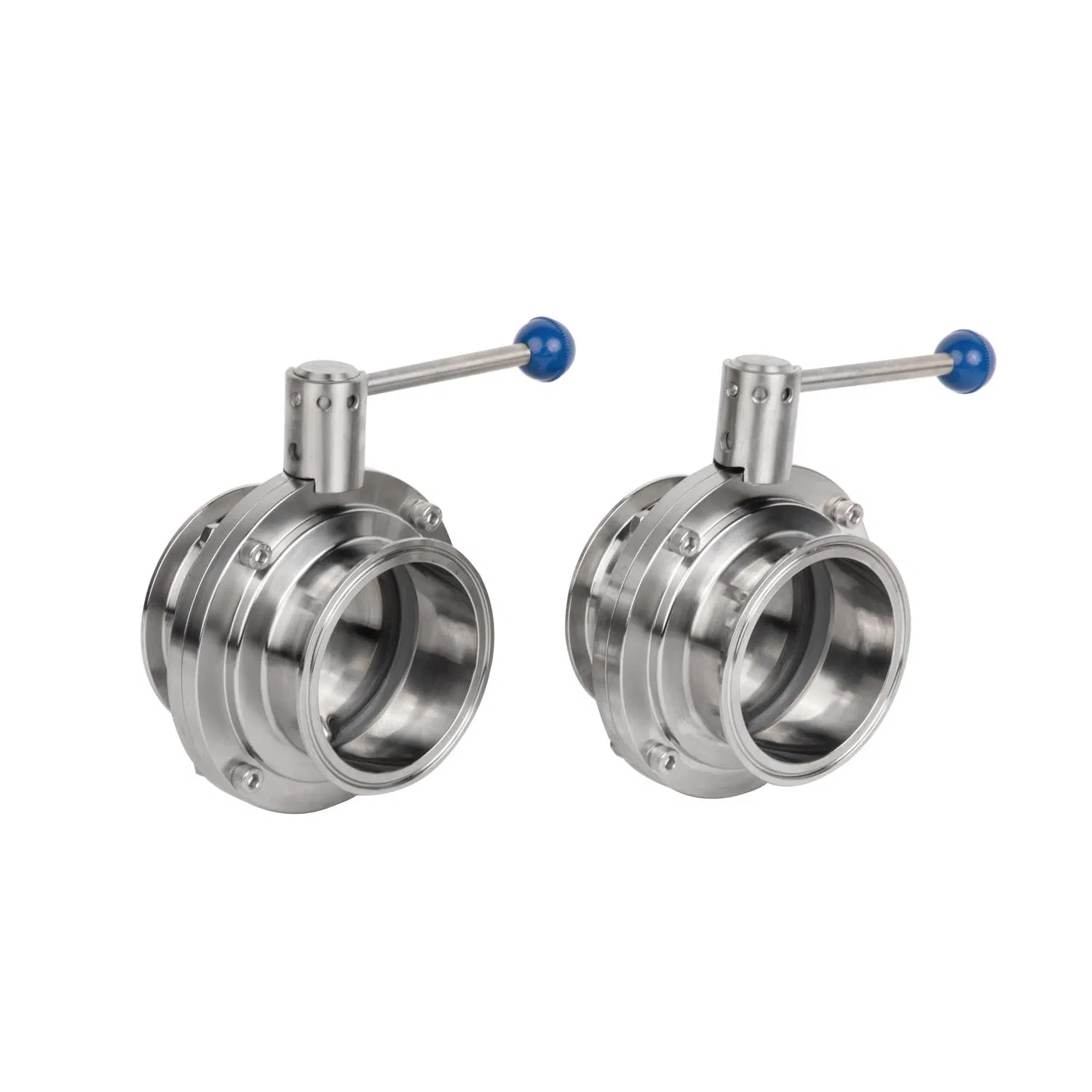 Stainless Steel Sanitary Union-Union Ends Butterfly Valves